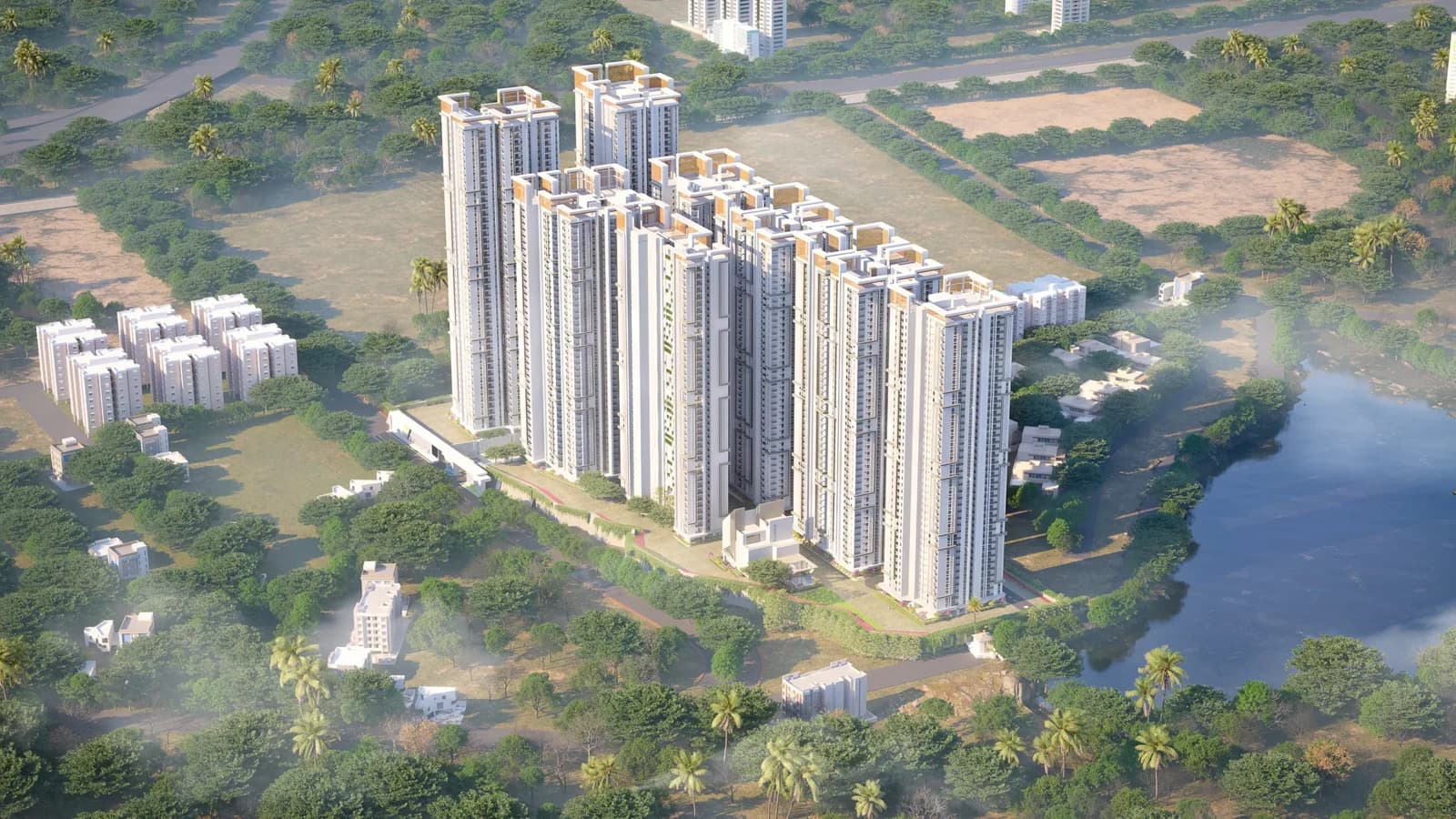 Aerial & masterplan visuals example